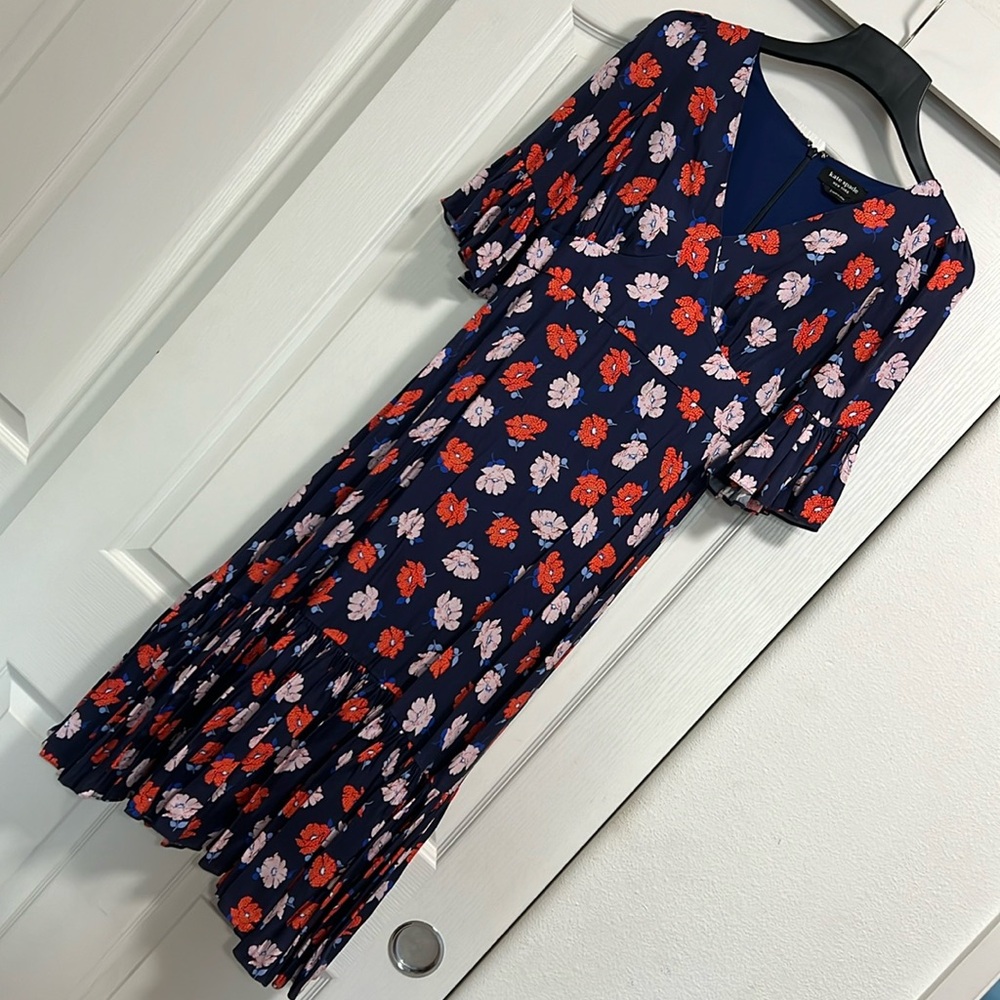 kate spade Dotty floral Flounce Dress Size 2
